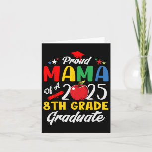 Carte Maman fière drôle d'un élève diplômé de 8e promo 2