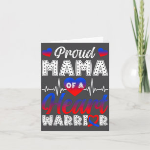 Carte Maman fière d'un guerrier du cœur Mois de sensibil