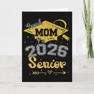 Carte Maman fière d'un T-shirt de senior 2026 Diplômé 20