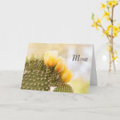 Carte Maman Fleurs de cactus jaunes (Fleur jaune)