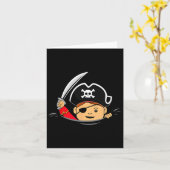 Carte Maman Future Maman Maternité Pirate Enceinte  (Fleur jaune)