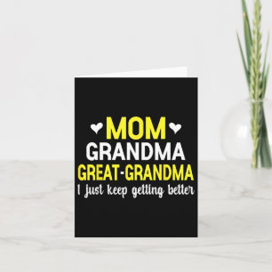 Carte Maman Grand-mère Arrière-grand-mère Je Continue De