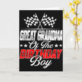 Carte Maman Grande Mère de Voiture de Course du Garçon d (Fleur jaune)