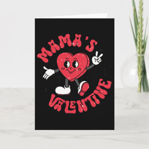 Carte Maman Groovy est ma Saint-Valentin Cœur Mignon Gar