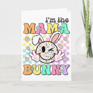 Carte Maman Groovy Pâques Je suis la maman lapin Famille