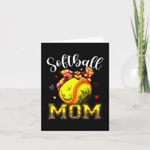 Carte Maman Headband Leopard Softball Ball Mothers Day M