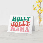 Carte Maman Holly Jolly - Conception de vacances amusant (Fleur jaune)