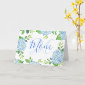 Carte Maman Hydrangea Aquarelle Florale Fête des Mères (Fleur jaune)