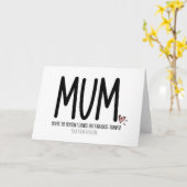 Carte Maman Je suis fabuleuse Merci Funny Mothers Day (Fleur jaune)
