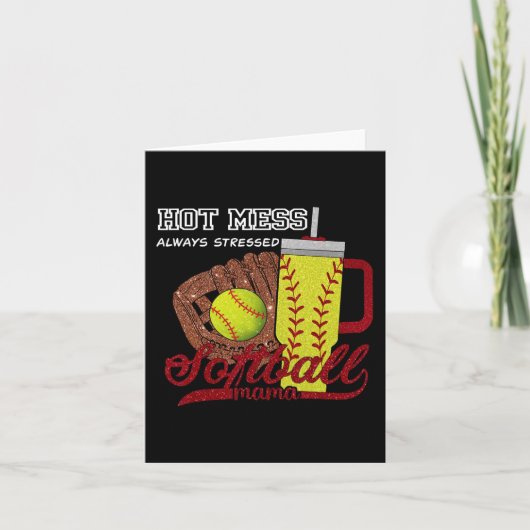 Carte Maman Jeu Vibes Fête des mères Femmes Softball Mam (Devant)