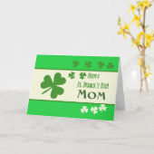 Carte Maman Joyeuse Saint Patrick's Day (Fleur jaune)