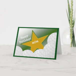 Carte Maman - Joyeux Anniversaire Golf Aimer Mère!