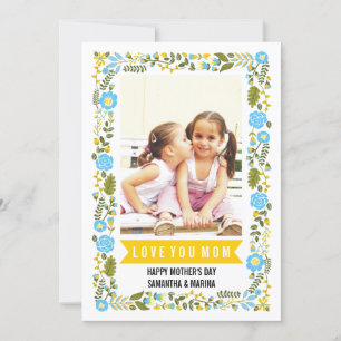 Carte Maman, Joyeux aqua de la Fête des mères, photo flo
