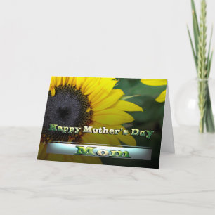 Carte Maman Joyeux Jour des mères jardin de tournesol ja