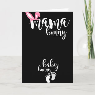Carte Maman Lapin Bébé Lapin Maman enceinte Pâques Gross