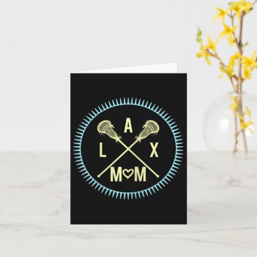 Carte Maman Lax Crosse de la fête des Mères Lax Maman Gr (Fleur jaune)
