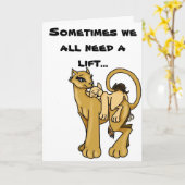 Carte Maman Lion et CUB somnolent obtiennent bientôt la (Fleur jaune)