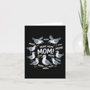 Carte Maman Maman Mouette Drôle Vie Océanique Fête Des M