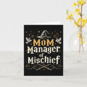 Carte Maman Manager Of Mischief - Drôle Wizard Maman (Fleur jaune)
