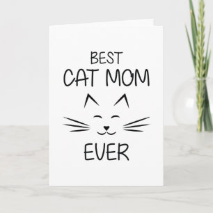 Carte Maman - Meilleure maman de chat de tous les temps