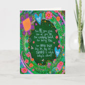 Carte Maman Merci Cite Joli Floral (Devant)