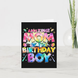 Carte Maman Mignonne Du Garçon D'anniversaire Tie Dye As