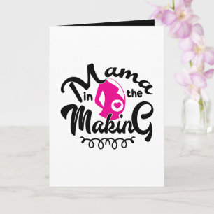 Carte Maman mignonne faisant une annonce de message supp