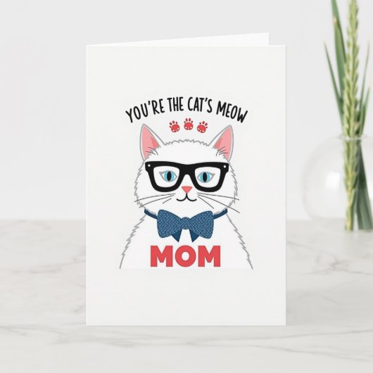 Carte Maman Minou à Points (Devant)