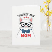 Carte Maman Minou à Points (Fleur jaune)