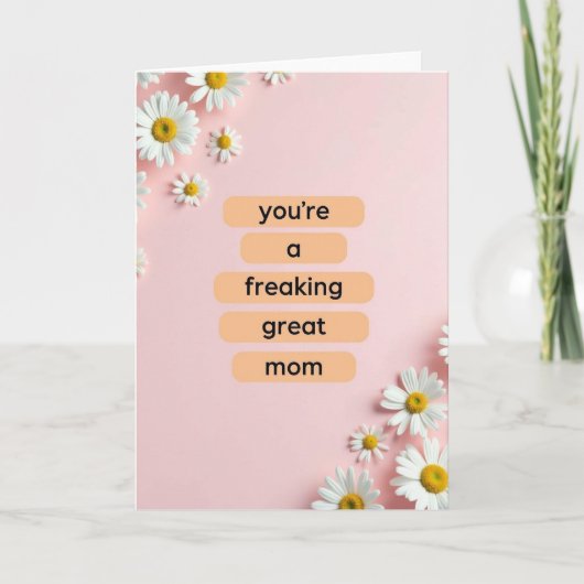 Carte maman orange arrondie (Devant)