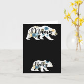 Carte Maman Ours Bébé Ours Grossesse Enceinte Maman Mère (Fleur jaune)