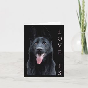 Carte Maman Papa Amour Chien Berger Allemand Noir
