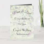 Carte Maman & Papa Crystal Anniversaire Salutation (Devant)