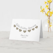 Carte Maman & Papa Golden 50th Mariage Anniversaire du b (Fleur jaune)
