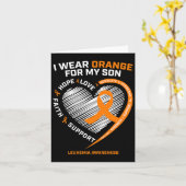 Carte Maman Papa Leucémie Sensibilisation Fils Leucémie (Fleur jaune)