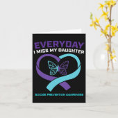 Carte Maman Papa Miss Fille Suicide Prévention (Fleur jaune)