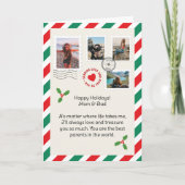 Carte Maman Papa Noël Lettre photo Collage plié (Devant)