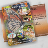 Carte Maman papillon d'anniversaire