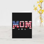 Carte Maman patriotique Usa Fête des mères Drapeau améri (Fleur jaune)