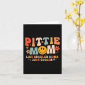 Carte Maman Pittie Maman Pitbull Amoureuse des Chiens Fê (Fleur jaune)