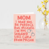 Carte Maman Prison Fête des Mères Anniversaire (Fleur jaune)