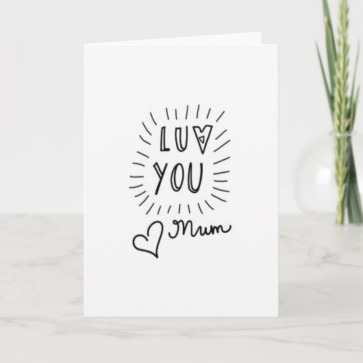 Carte Maman Radiant d'Amour (Devant)