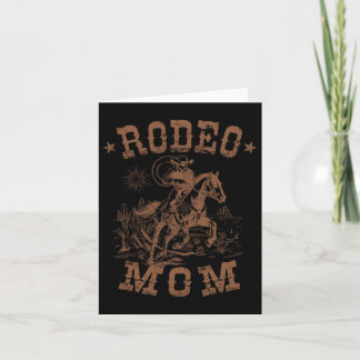 Carte Maman Rodéo Maman Cowboy Occidental Famille Tissu