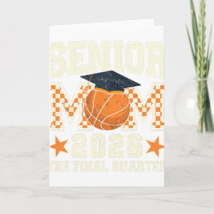 Carte Maman senior 2026 Basketball Graduation Quarter Ho