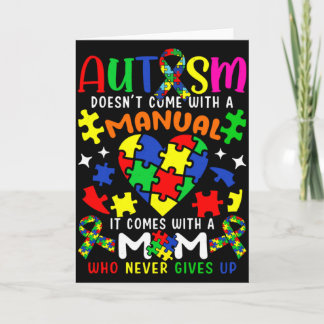 Carte Maman sensibilisée à l'autisme l'autisme n'est pas