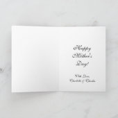 Carte Maman Sweet Maman ou ton texte Elégante Fleurs bla (Intérieur)