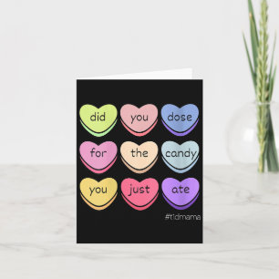 Carte Maman T1d de femmes Saint Valentin Cœur Bonbon Typ