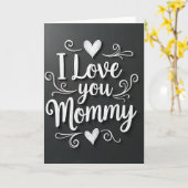 Carte Maman Tableau Noir Amour (Fleur jaune)