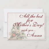 Carte Maman - tout simplement irremplaçable - Bouquet (Dos)