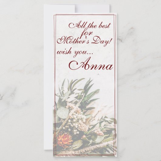 Carte Maman - tout simplement irremplaçable - Bouquet (Dos)